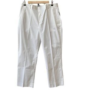 RALPH LAUREN CLASSIC GOLF FIT WHITE Cropped PANTS Cotton Blend SIZE 10 NWT
